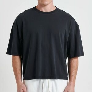 CROP BOX TEE Acid Black S